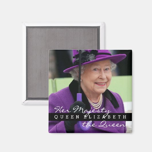 Königin Elizabeth von England Magnet (Vorderseite/Rückseite)