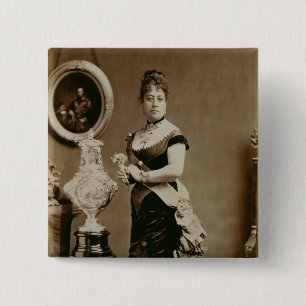 Königin Emma (1836-85) (Sepiaphotographie) Button