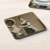 Königin Emma (1836-85) (Sepiaphotographie) Untersetzer (Linke Seite)