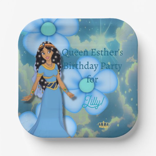 Königin Esther's Royalty Birthday Pappteller (Vorderseite)