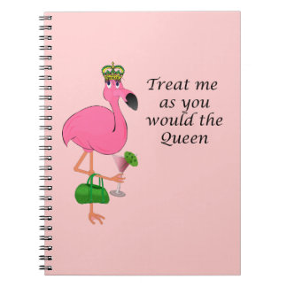 Königin-Flamingo-Notizbuch Notizblock