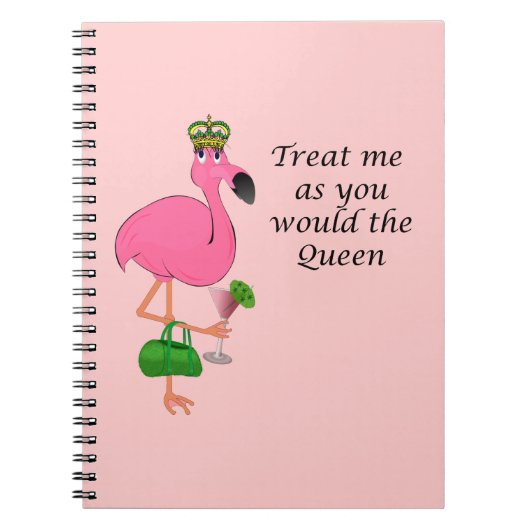 Königin-Flamingo-Notizbuch Notizblock (Vorderseite)
