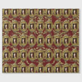 Königin Frankreichs des eleganten Scharlachrots Geschenkpapier (Flach)