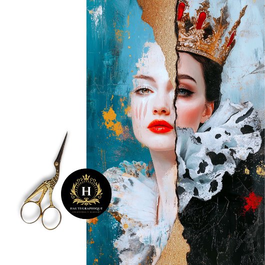 Königin Frauengeschichte Monat Dekoupage Seidenpapier