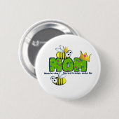 Königin für eine Mama am Tag Button (Vorne & Hinten)