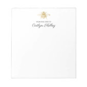 Königin, Gold, vom Schreibtisch aus Personalisiert Notizblock (Vorderseite)