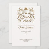 Königin goldene Brautdusche Einladung (Vorne/Hinten)