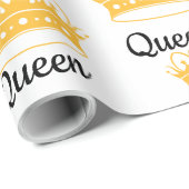 Königin (Goldene Krone) Geschenkpapier (Rolleneckpunkt)
