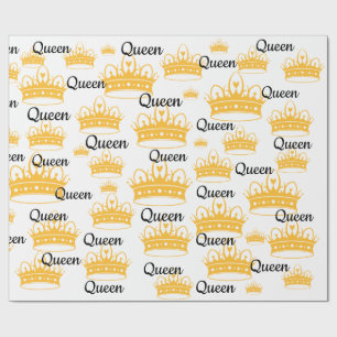 Königin (Goldene Krone) Geschenkpapier