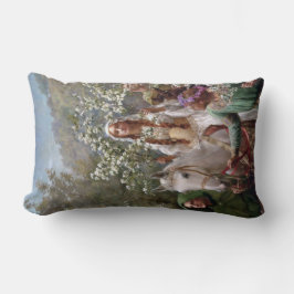 Königin Guineveres Maienfahrt (von John Collier) Lendenkissen