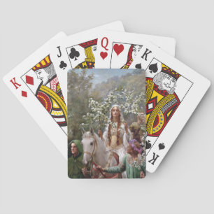Königin Guineveres Maienfahrt (von John Collier) Spielkarten