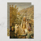 Königin Guineveres Maying Einladung (Vorne/Hinten)