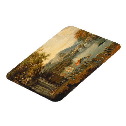 Königin Henrietta Maria mit Sir Jeffrey Hudson, Magnet (Linke Seite)