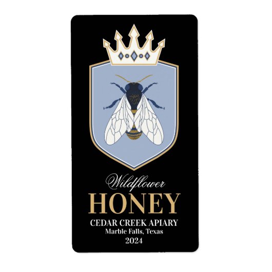 Königin Honey Bee Crown Label (Vorne)