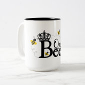 Königin, Honey Bee, Hummel, Geschenk für sie Zweifarbige Tasse (Vorderseite Links)