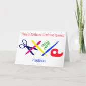 Königin, Ihr Name, Handwerkzeuge Karte (Vorderseite)