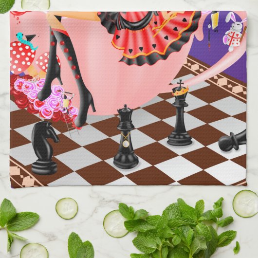 Königin im Teakup-Handtuch Geschirrtuch (Gefaltet)