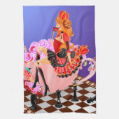 Königin im Teakup-Handtuch Geschirrtuch (Vertikal)