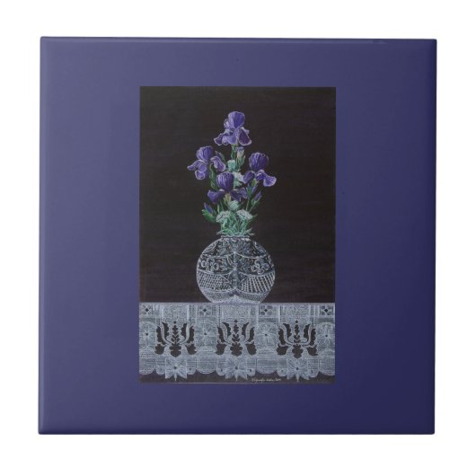 Königin Iris Spitze Fliese (Vorderseite)