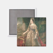 Königin Isabella II 1843 Magnet (Vorderseite/Rückseite)