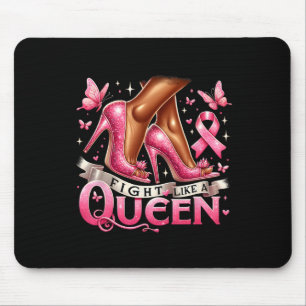 Königin kämpft wie eine Queen-Brustkrebs-Aware Mousepad