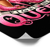 Königin kämpft wie eine Queen-Brustkrebs-Aware Poster (Ecke)