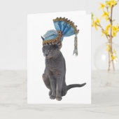 Königin-Katzen-Karte Karte (Gelbe Blume)