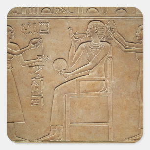 Königin Kawit auf ihrer Toilette Quadratischer Aufkleber