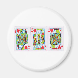 Königin, König, Jack des Herzens Magnet