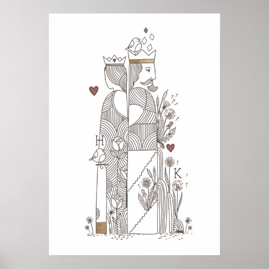 Königin+König Poster (Vorne)
