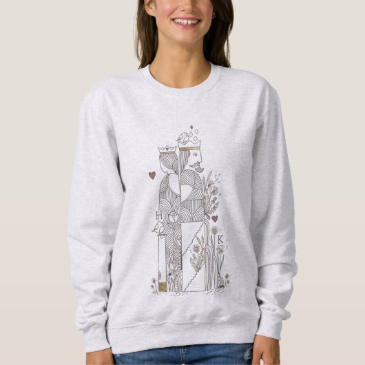 Königin+König Sweatshirt (Vorderseite)