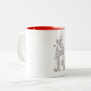 Königin+König Zweifarbige Tasse