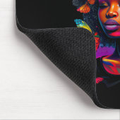 Königin Kunstmalerei Schmetterling Afro Niedlich Mousepad (Ecke)