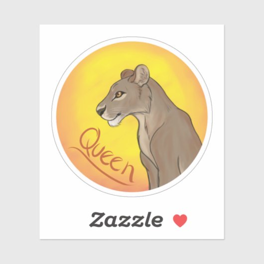 Königin Lioness Aufkleber (Blatt)