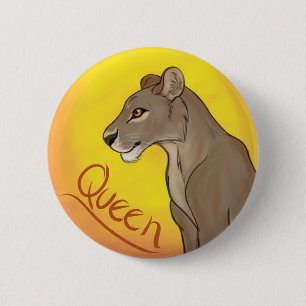 Königin Lioness Button