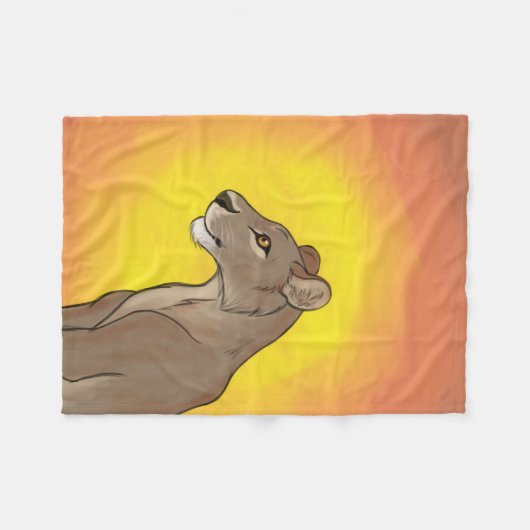 Königin Lioness Fleecedecke (Vorderseite (Horizontal))