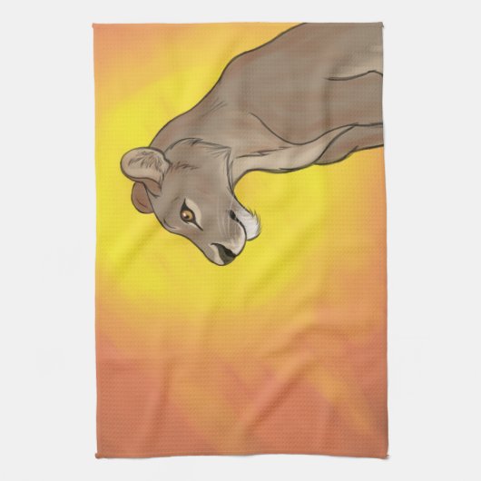 Königin Lioness Geschirrtuch (Vertikal)