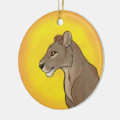 Königin Lioness Keramikornament (Links)