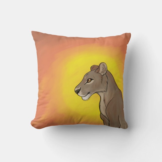 Königin Lioness Kissen (Vorderseite)