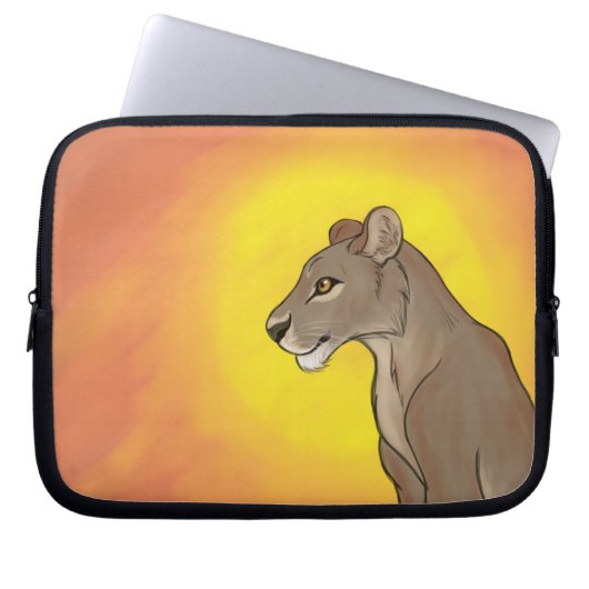 Königin Lioness Laptopschutzhülle (Vorderseite)