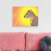 Königin Lioness Leinwanddruck (Insitu (Wohnzimmer))