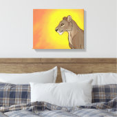 Königin Lioness Leinwanddruck (Insitu (Schlafzimmer))