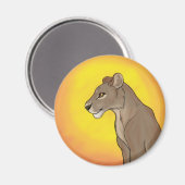 Königin Lioness Magnet (Vorderseite/Rückseite)