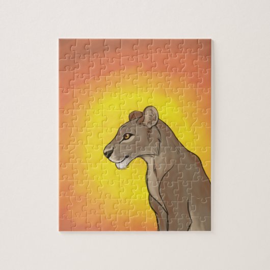 Königin Lioness Puzzle (Vertikal)