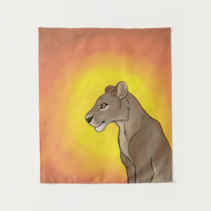 Königin Lioness Wandteppich