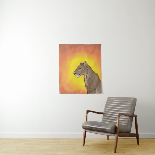 Königin Lioness Wandteppich (Beispiel)