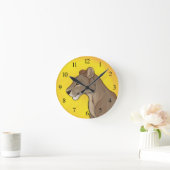 Königin-Löwin Runde Wanduhr (Zuhause)