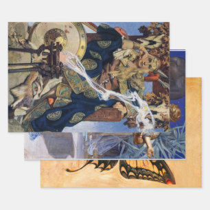 Königin Maeve Kriegerprinzessin Fantasy-Kunst Geschenkpapier Set