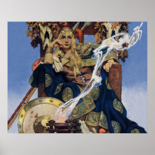 Königin Maeve Kriegerprinzessin Fantasy-Kunst Poster
