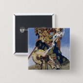 Königin Maeve Warrior Princess Fantasy Art Button (Vorne & Hinten)